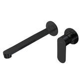 Parisi Ellisse II Wall Mixer with 220mm Spout (Individual Flanges) | Matt Black